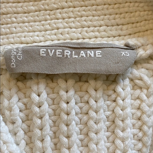 Everlane The Texture Cotton Chunky Knit Cardigan XS Old Money Academia - Picture 9 of 10